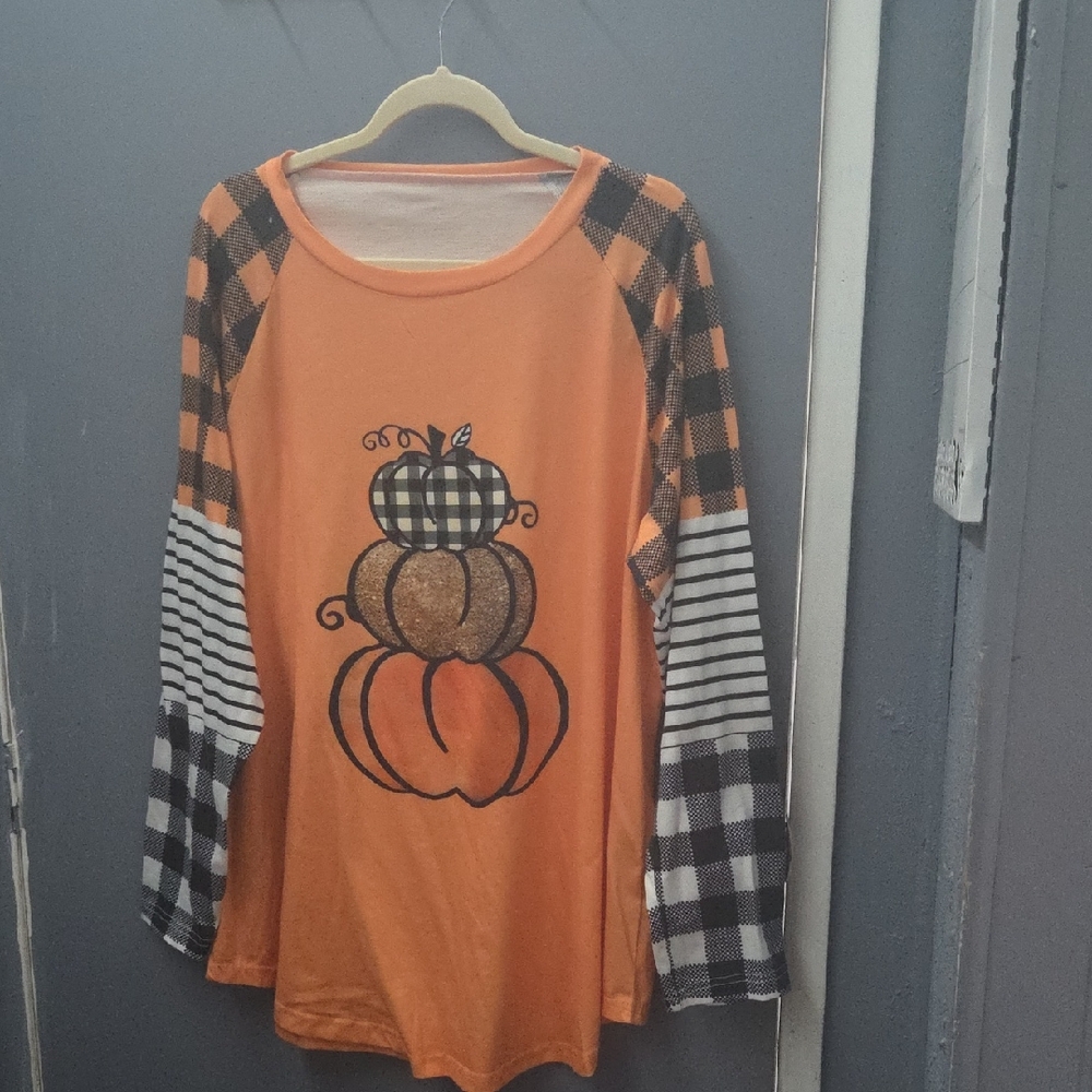 Orange Pumpkin Womens Shirt